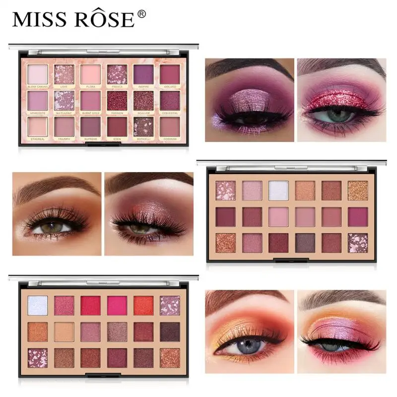 

18 Colors Desert Rose Eye Shadow Matte Pearlescent Glitter Waterproof Pigment Eye Shadow Palette Make Up Beauty Eye Pallete