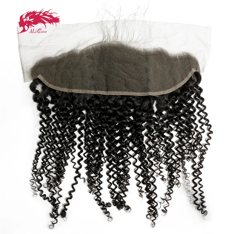 

Kinky Curly 5x5 Lace Closure Human Hair Ali Queen 13x4 HD Lace Frontal for Women Brazilian Virgin Human Hair Extensions Natural