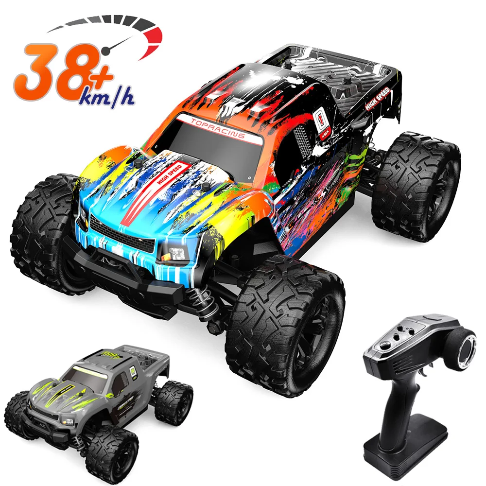 

Speed, RC All 4WD Remote-Controlled Off-Road GHz Cars 1/18 Car Trucks Electric Scale 38KM/H Terrain Toys 2.4 Monster with High