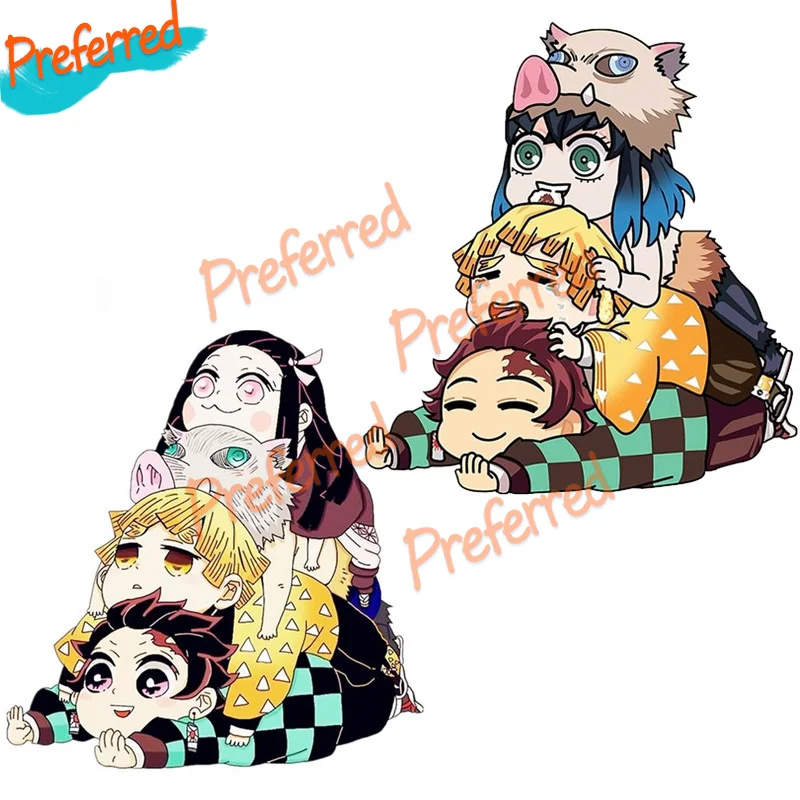 

Аниме Cate Demon Slayer Tanjirou Nezuko Наклейка для всех ваших автомобилей гоночный ноутбук мотоциклетный шлем багажник для серфинга кемпера