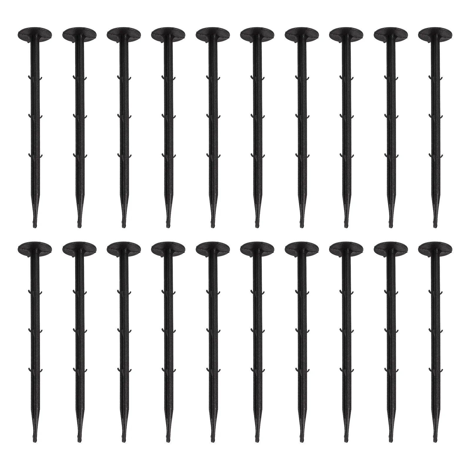 

100 Pcs Camping Tents Plastic Nails Ground Stake Gardening Outdoor Pile Fixing Stakes Pegs