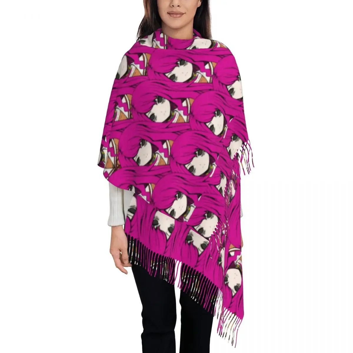 Женский шарф с кисточками Hinako мишюку большая супермягкая шаль шарфы из пашмины