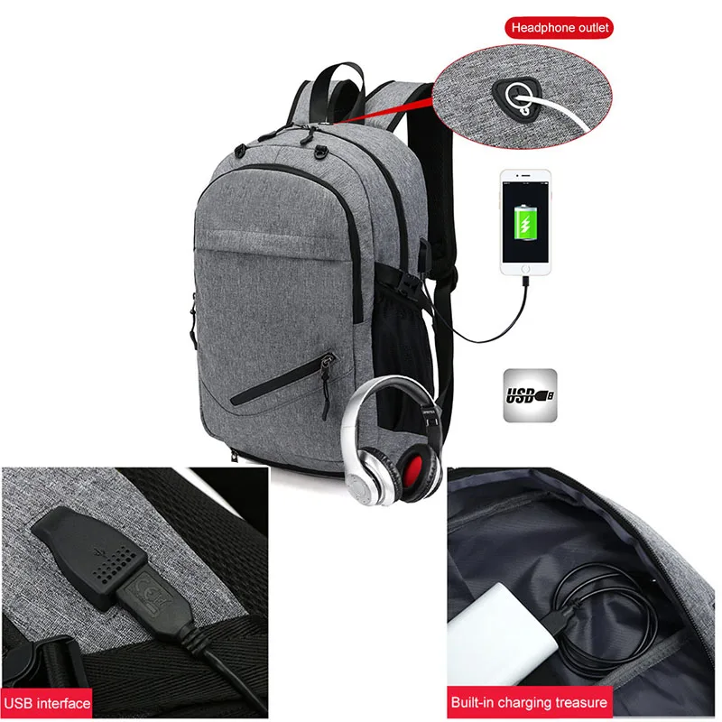 Men's Sports Gym Bag USB Basketball Backpack Outdoor Travel Sports Shoulder Rucksack Waterproof Fitness Net Ball Bags XA414WA