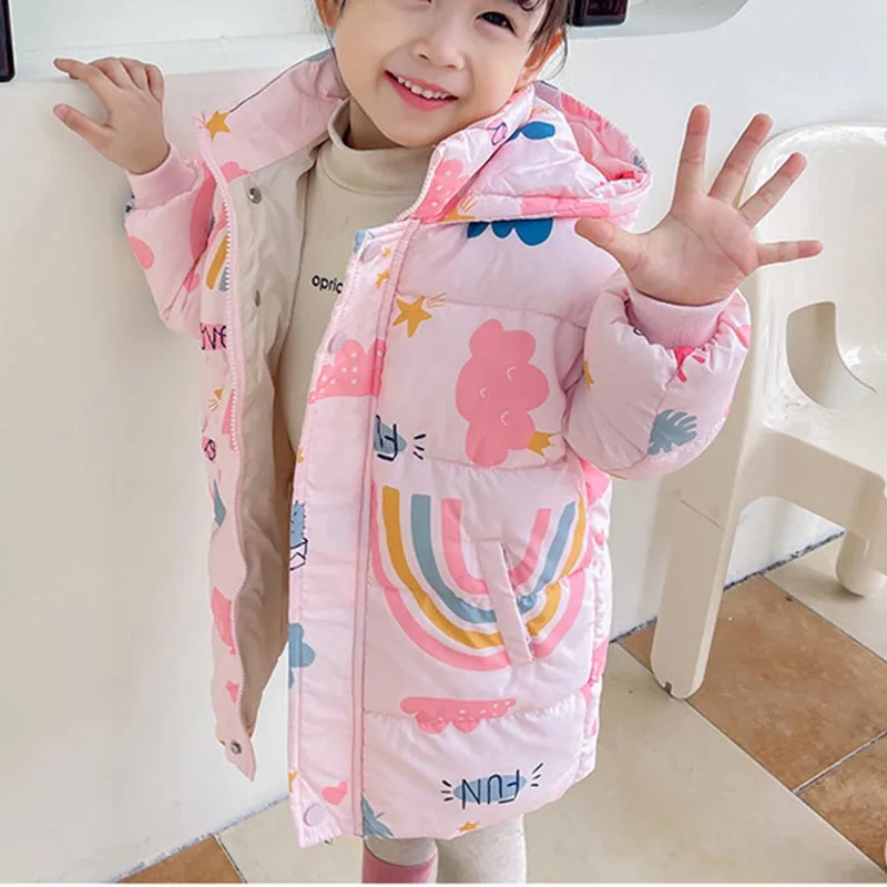 Детская непромокаемая пуховая куртка с капюшоном на Возраст 3-10 лет