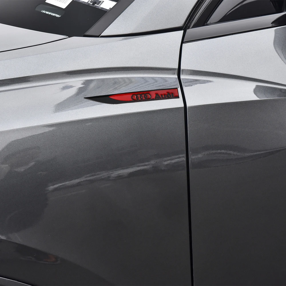 Фото Наклейка-эмблема на боковую часть кузова автомобиля для Audi A1 A2 A3 A4 A5 A6 A7 A8 Q5 Q7 C8 B8 C6 Quattro Sline RS Q2 Q3 TT B6 B7 C7 S4 S №5