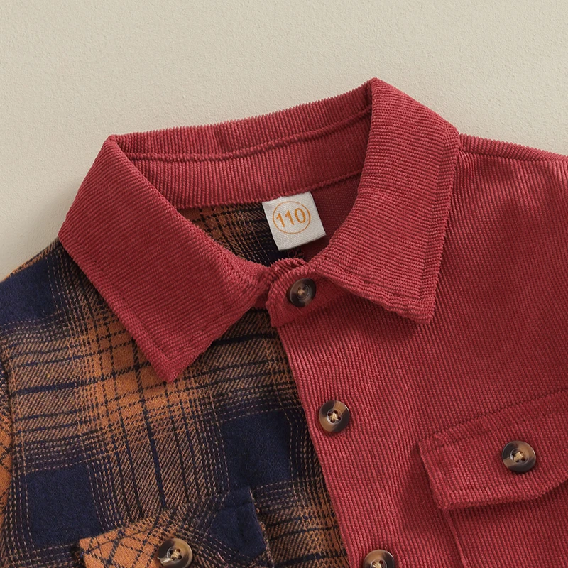 Фланелевая Вельветовая рубашка в клетку с длинным рукавом на пуговицах