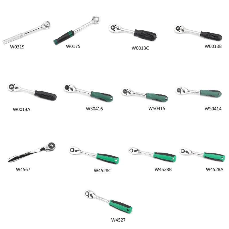 

594C 72 Teeth Mini 1/4" 3/8" 1/2" Spanner Single-Ended Torque Ratchet Wrench Spanner Portable Repair Tool For Vehicle