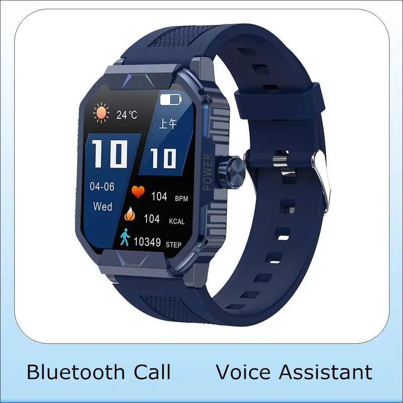 

Sports Smartwatch 1.85inch Full Touch Screen Waterproof IP67 Bluetooth Call Smart Watch Voice Assistant Weather Fitness Tracker