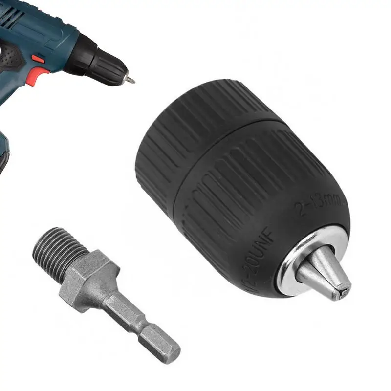 

Drill Chuck Adapter Portable Hand Drill Adapter 1/2-20UNF Mount Quick Change Drill Chuck With 1/4 Square Shank Conversion Tool