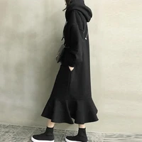 loose plush sweater dress women 2021 new autumn spring solid color fashion casual ladies dress long sleeve cotton mermaid dress