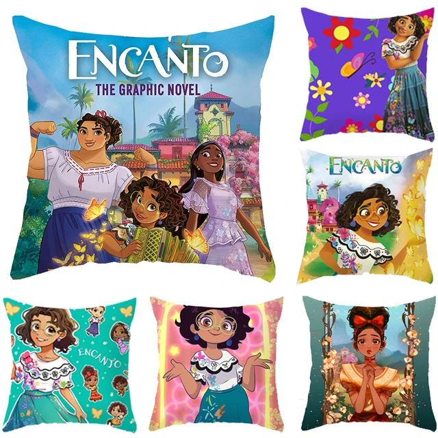 

Disney Encanto Pillow Case Kids Cute Anime Print Pillowcases Sofa Chair Car Cushion Covers Decor No Pillow Birthday Gift 45X45Cm