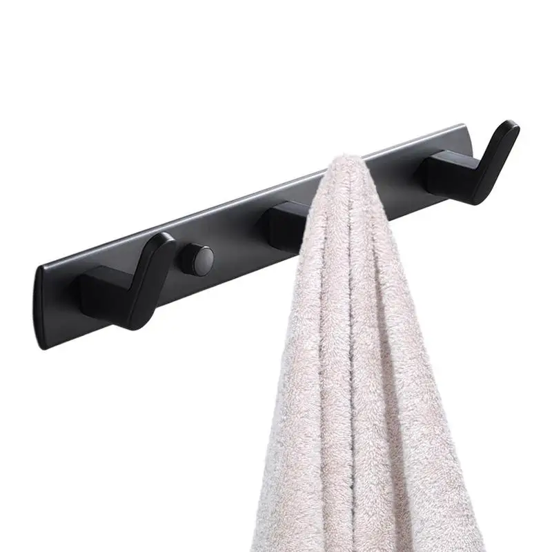 

Wall Coat Rack With Hooks | No Punching Door Hanger Hook | Coat Rack Wall Mounted Heavy Duty Metal Coat Hook Rail For Coat Hat