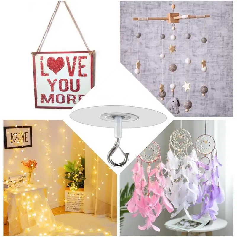 Клейкий потолочный крючок водонепроницаемые клейкие крючки с предохранительной