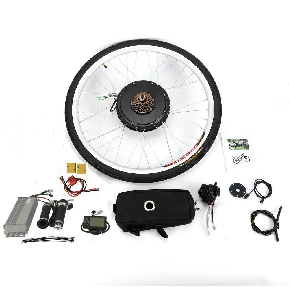 

48V 1000W E-Bike Rear Wheel Electric Bicycle Hub Motor Conversion Kit with LCD Electric Bike Bicycle Conversion Kit Accessories