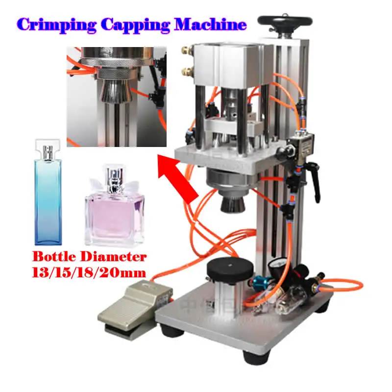 

Capping Machine Bottle Aluminum Pneumatic Perfume Crimping Capper Metal Cap Press Machine Sealing Machine Perfume Crimper Sealer