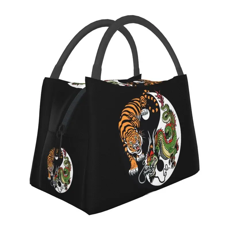 

Сумка для ланча с изображением китайского дракона и тигра