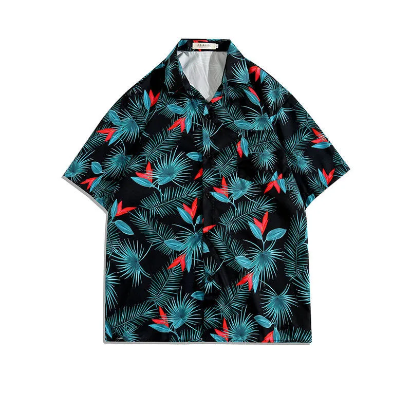 

3D Print Floral Mens Shirts Casual Slim Fit Short Sleeve Tees Shirts 2022 Summer Casual Streetwear Beach Hip Hop Shirt Harajuku