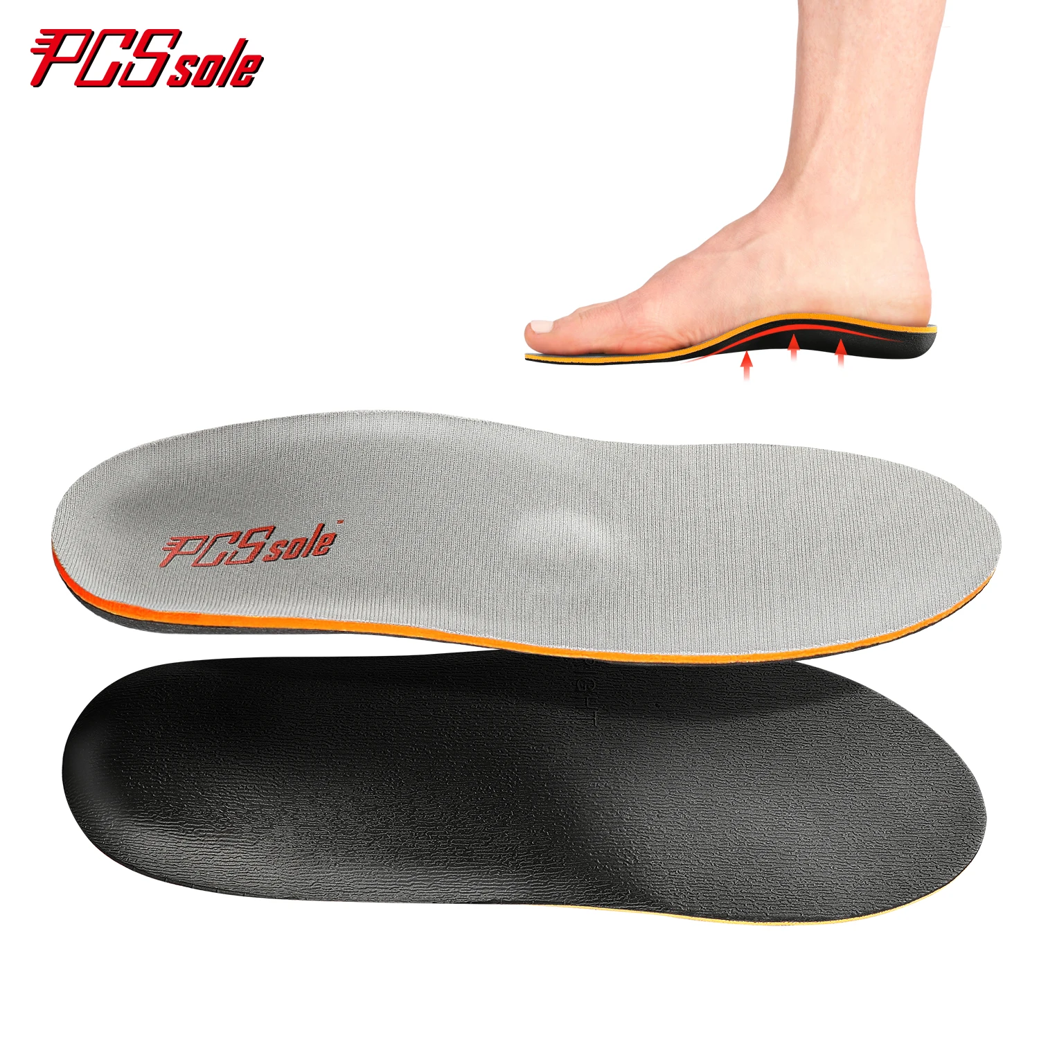 PCSsole Eva Orthopedic Insoles for Feet Height Increase 3cm Arch Support Sponge Metatarsal latex spacer Plantar Fasciitis Insole