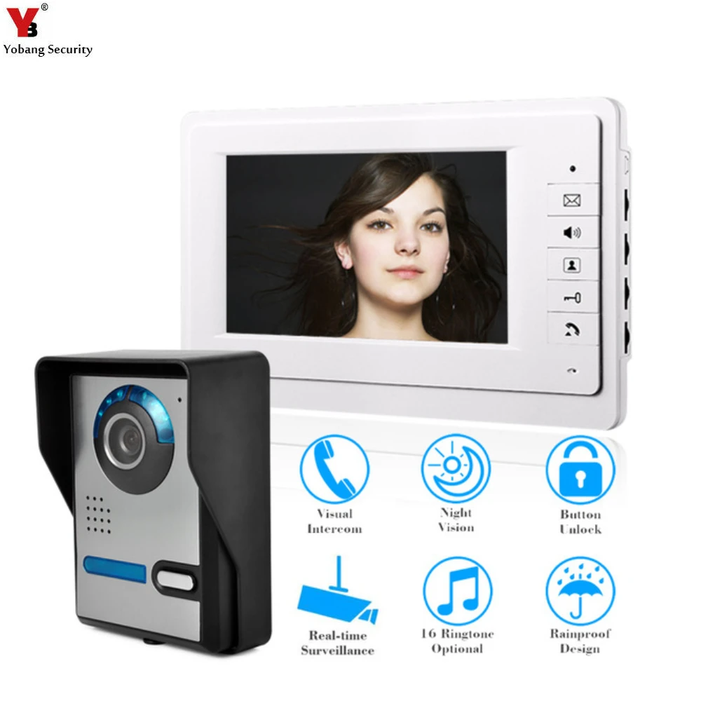 Kit Video Doorbell Phone Rainproof Ir Camera For Home Villa Building Apartment