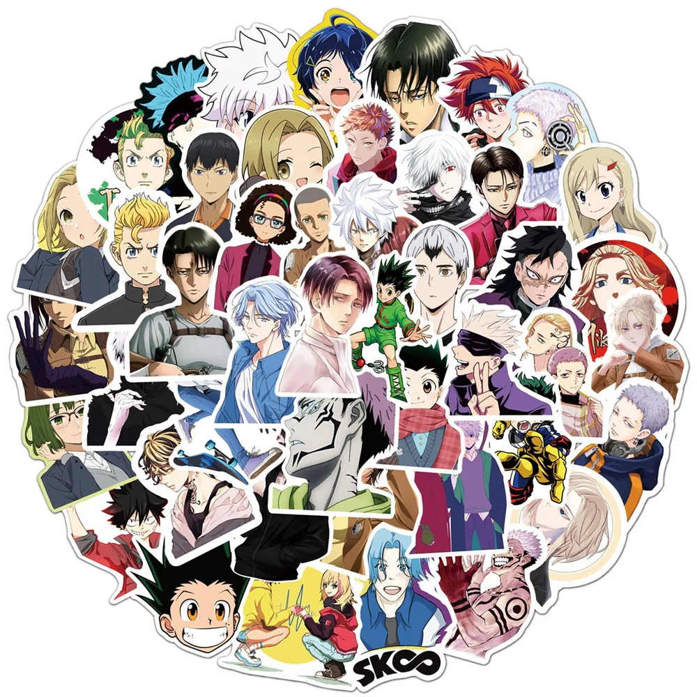 

10/30/50 шт., водонепроницаемые стикеры в стиле аниме