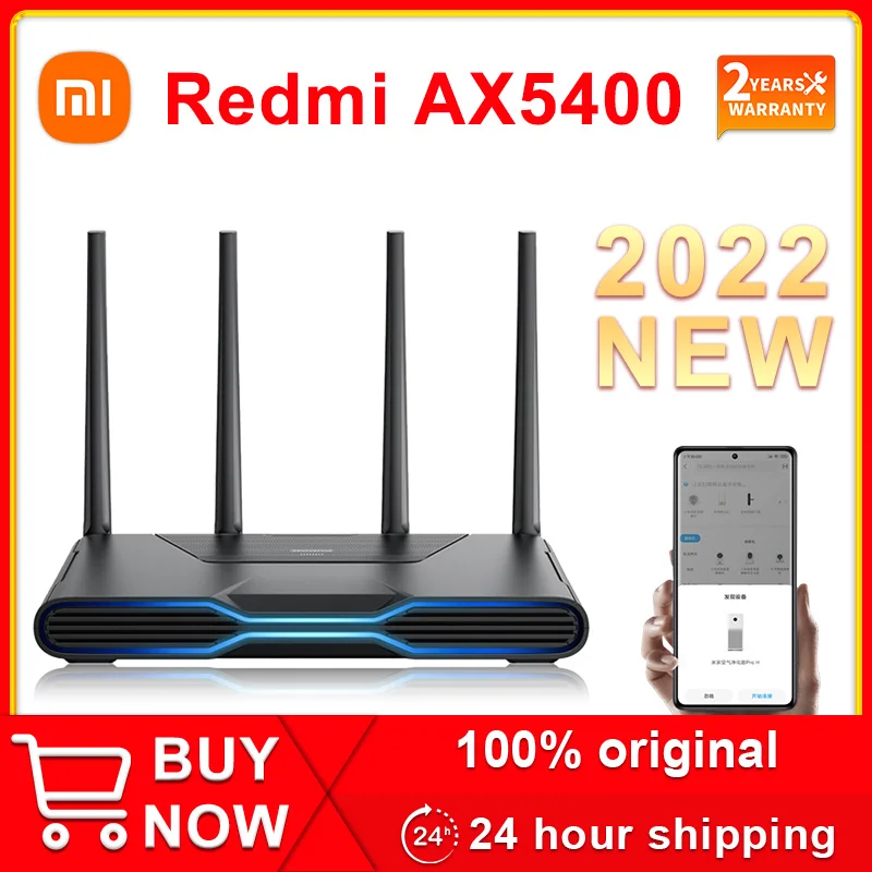 

Игровой Wi-Fi роутер Xiaomi Redmi AX5400, сетка Wi-Fi 6 2,5 Гбит/с, эффекты RGB, игровое ускорение, выделенный игровой сетевой порт