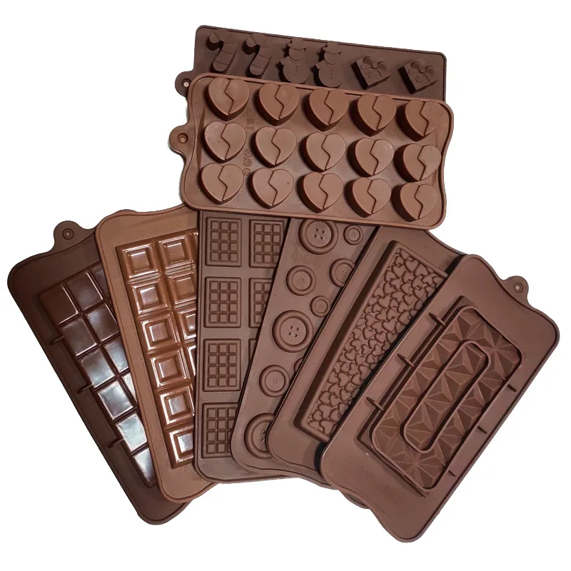 

Brown Silicone Chocolate Mold Food Grade Child Candy Chunks Baking Mould Sugarcraft Decorating Tools Dessert Bakeware Tool