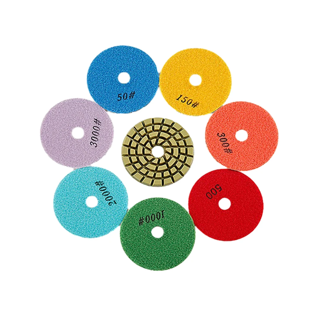 

1PC 4 Inch 100mm Dry/Wet Diamond Floor Polishing Pads Resin Bond Diamond Concrete Sanding Discs For Granite Polishing Tool