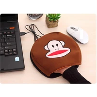 2022 creative cute cartoon heated computer mouse pads winter usb wrist warmer hand desk mouse protective pad