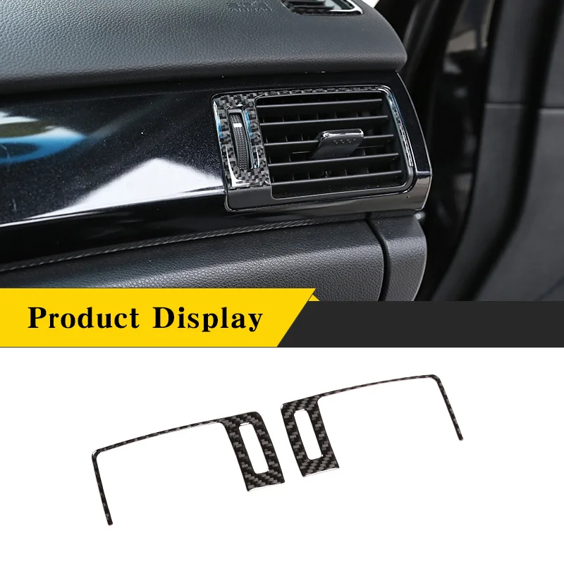 

For Honda Accord 2013-2017 Real Soft Carbon Fiber Auto Front Side Air Vent Sticker Panel Cover Trim Car Interior Accessories