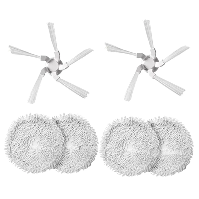 

6Pcs Washable Mop Cloth And Side Brush For Xiaomi Dreame W10 Robotic Vacuum Self-Cleaning Replacement Spare Parts