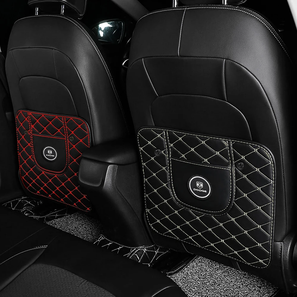 

PU Leather Car Anti-Child-Kick Pad Waterproof Seat Back Protector Cover Mat For Dodge Mini NISMO Mitsubishi Toyota Cadillac Jeep