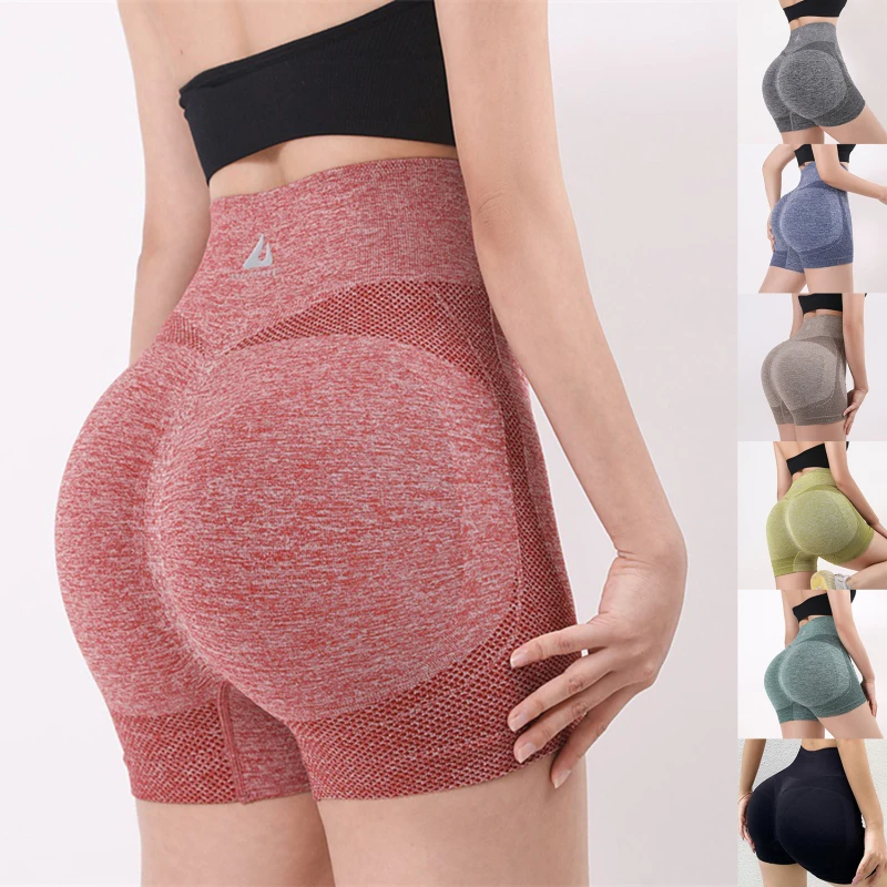 

Women Sport Shorts Yoga Clothing Gym High Waist Push Up for Ladies Shorts Leggings Fitness Seamless Hip Lift Tight Sportswear