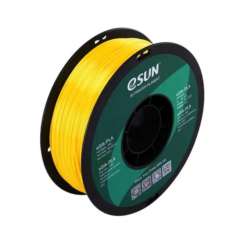 Катушка пластика eSilk-PLA Esun 1.75 мм 1 кг желтая