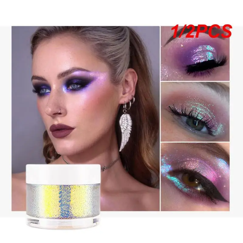 

1/2PCS Liquid Highlighter Gel Clear Texture Liquid Eyeshadow Facial Makeup Colorful Eye Shadow Easy To Apply Four Colors