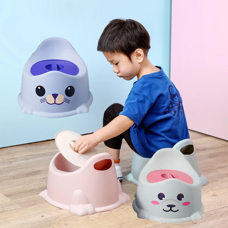 With Cover Cartoon Bedpan Boy Girl Urinal Easy Clean