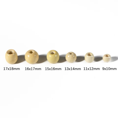 Натуральные деревянные бусины 50 шт.