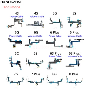 Гибкий кабель для iPhone 6 Plus 6S 6 Plus 6splus с кнопкой включениявыключения громкости и железной рамой