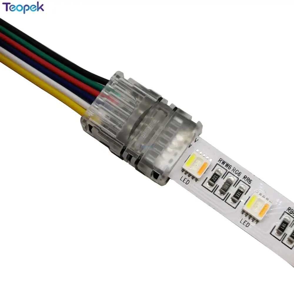 

teopek 6pin 12MM разъем для светодиодной ленты RGB+CCT