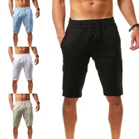 men shorts pockets men comfortable solid color elastic waist drawstring shorts shorts for hiking