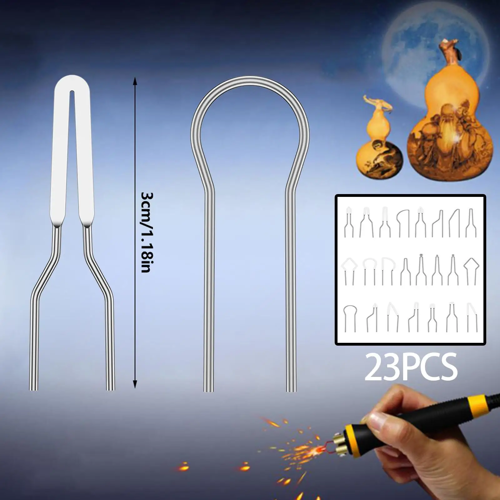 23x наконечники для проволоки выжигания древесины пирографии сменный диаметр