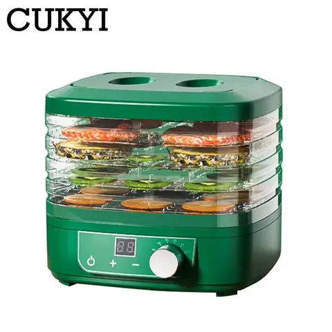 CUKYI сушеные фрукты, овощи, травы, мясорубка, бытовое устройство, мясо домашних животных, обезвоженное, 5 лотков, воздушная сушилка для закусок, ЕС
