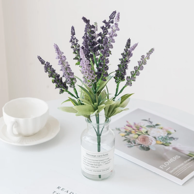 

Artificial Lavender Foam Flowers Christmas Wedding Garden Rose Arch Vase for Home Accessories Decoration Scrapbook Fake Plants