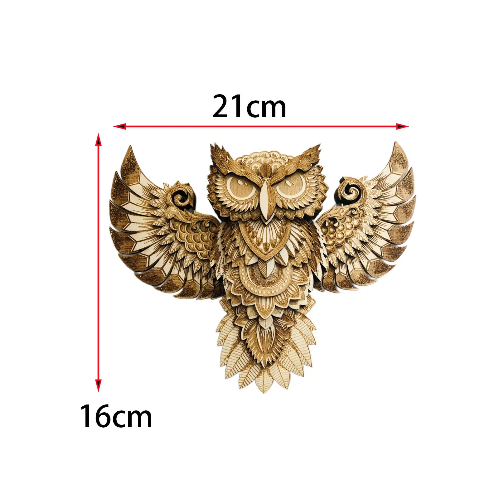 Деревянная сова украшение на стену животное скульптура для офиса спальни