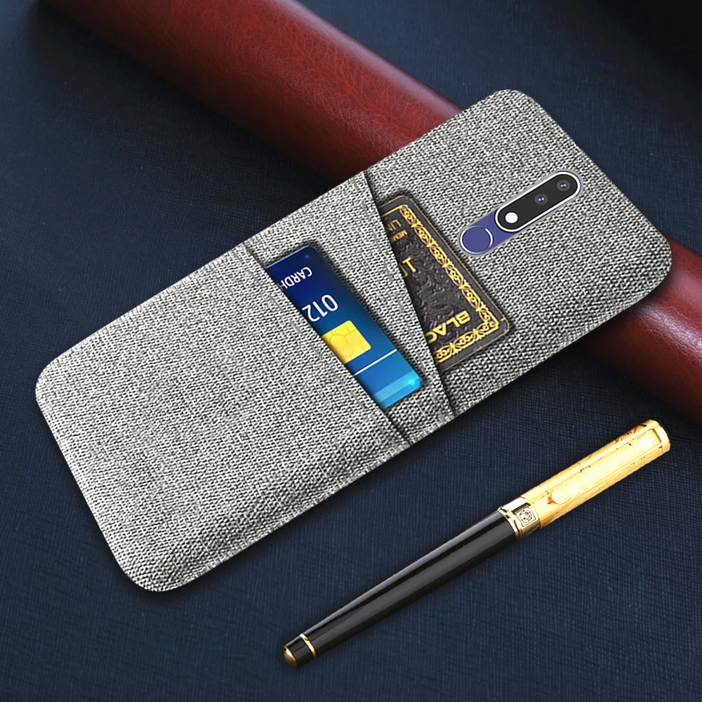 

Wallet Case for Nokia 3.1 Plus Case TA-1118 TA-1125 TA-1113 TA-1117 Fabric Dual Card Cover For Nokia 3.1 TA-1049 TA-1057 TA-1063