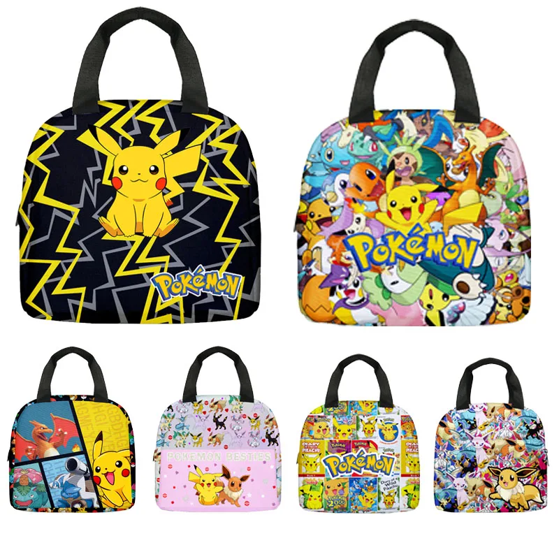 Anime Pokemon Meal Bag Toys Pikachu Cartoon Figures Portable