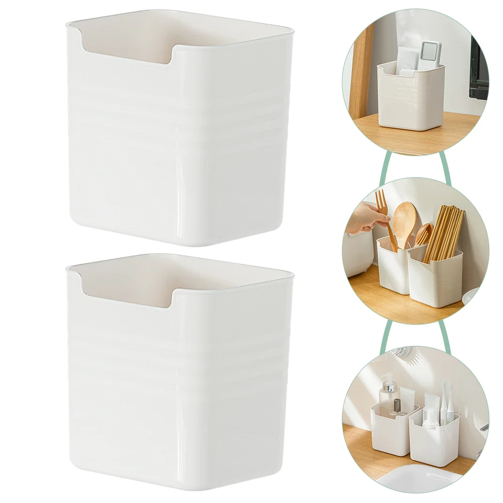 

2pcs Multi-function Storage Organizer Desktop Makeup Storage Basket for Bathroom