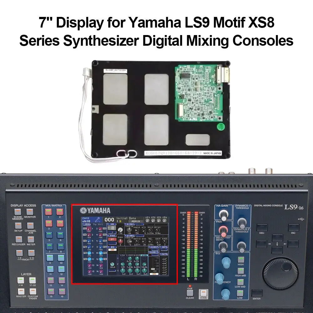

7" Display for Yamaha LS9 Motif XS8 Series Synthesizer Digital Mixing Consoles
