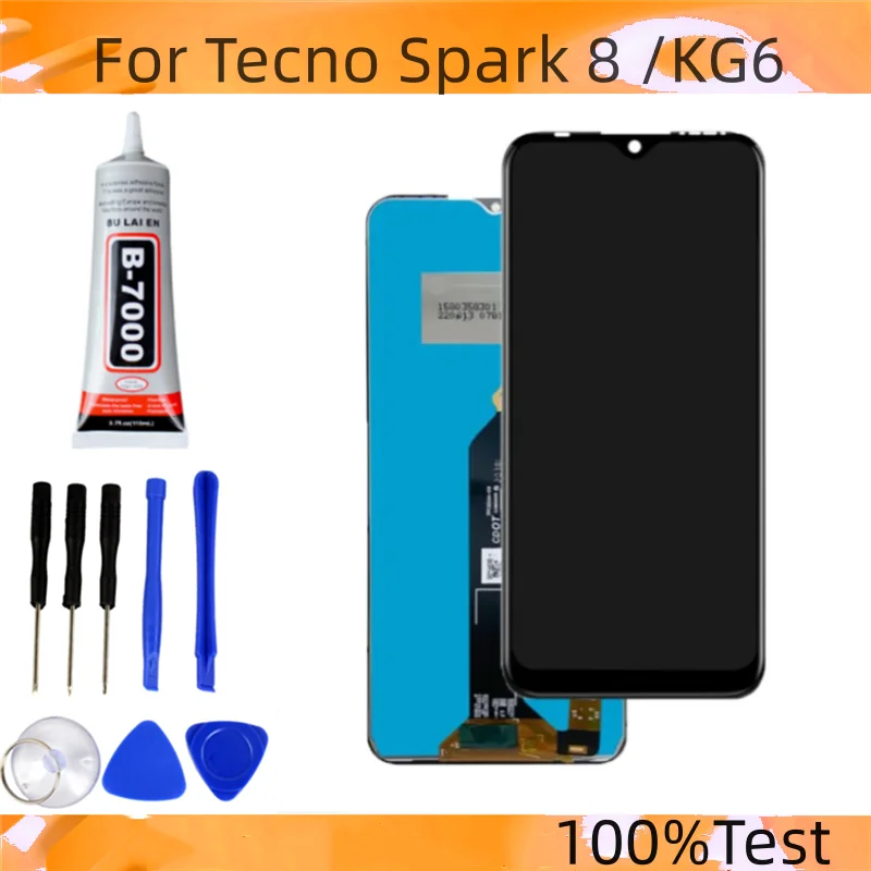 

Para tecno spark 8 kg6 kg6k spark8 display lcd tela de toque digitador assembléia substituição