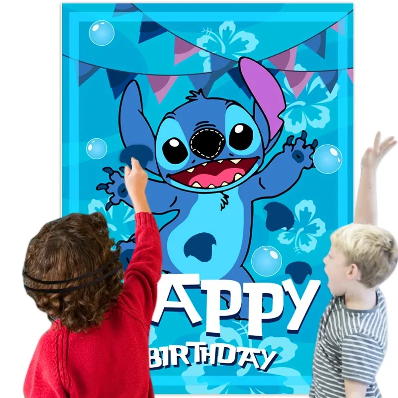 Pin The Nose On The Stitch вечерние игры плакаты наклейки Disney Stitch вечерние украшения детский душ пользу наборы на день рождения подарок (art.: 3920d0ae847da) - 3920d0ae847da
