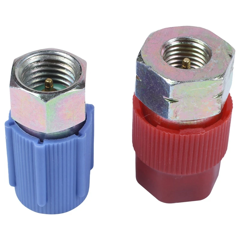 

2Set Retrofit 7/16 To 3/8 Conversion Adapter R12 To R134A High/Low AC Fitting